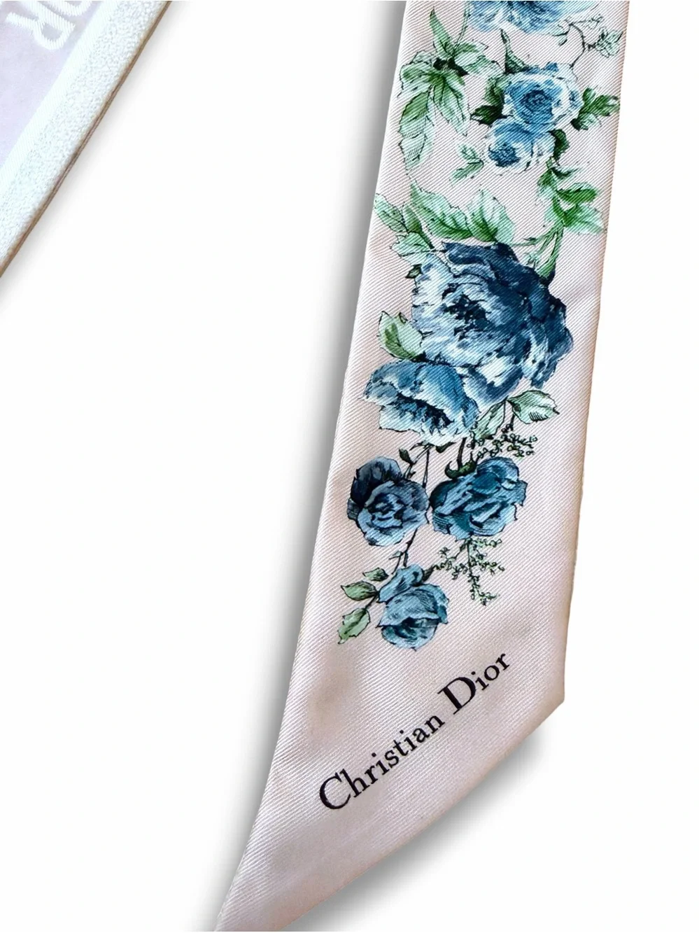Christian Dior Granville Mitzah Silk Scarf Pink Blue Floral Pietro Ruffo W/ Box